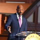 Senator Raphael G. Warnock attends the 2022 King Holiday Observance Beloved Community Commemorative Service at Ebenezer Baptist Church on January 17, 2022, in Atlanta, Georgia.